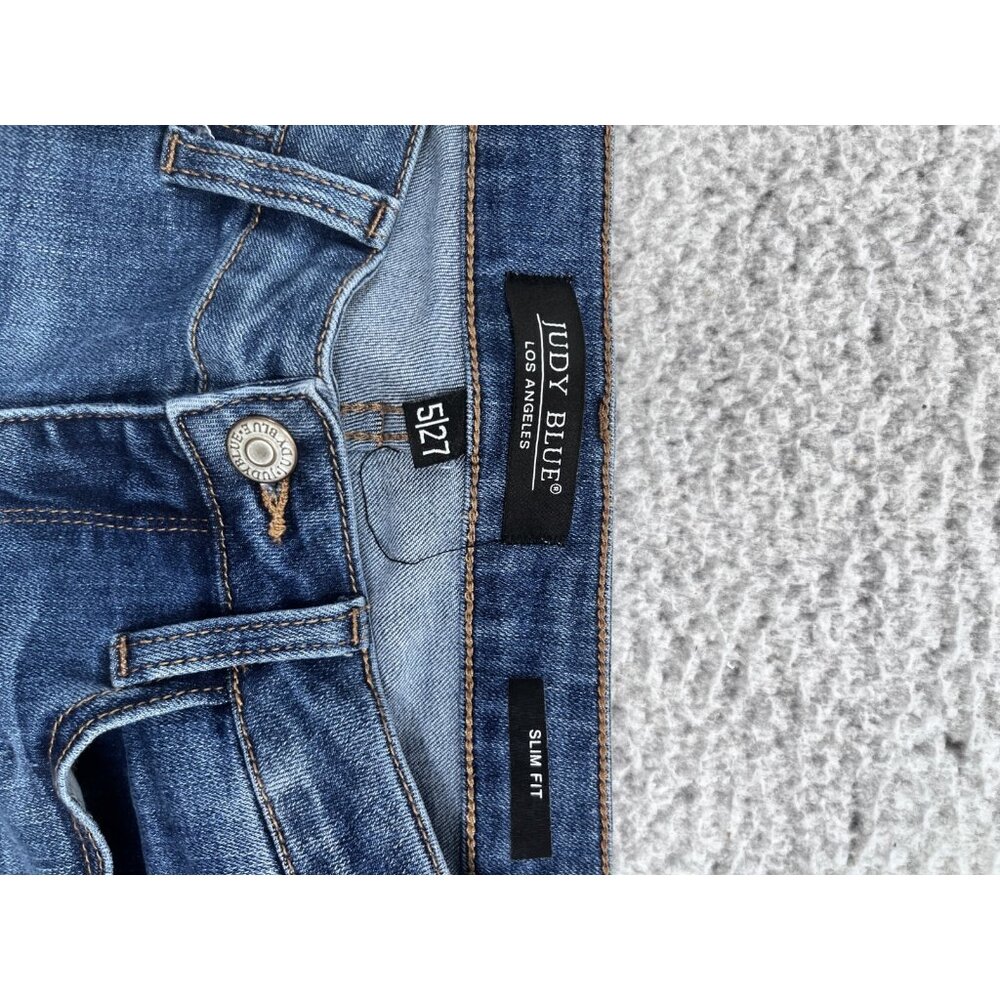 Judy Blue Jeans Womens 5/27 Blue Medium Wash Slim Fit Hi-Rise - Picture 6 of 11
